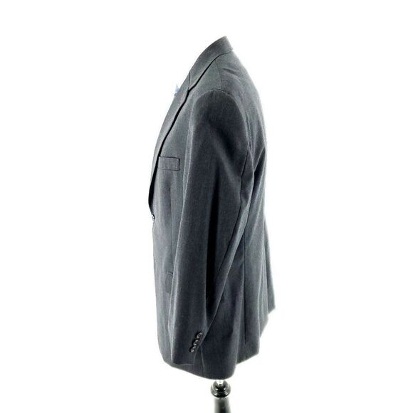 Hart Schaffner Marx Wool 2 Button Blazer 40R Gray 40R‎ Gray Made In USA - Picture 4 of 11
